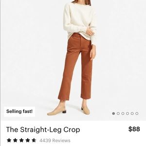 Everlane Straight Leg Crop in Cocoa Brown - 6